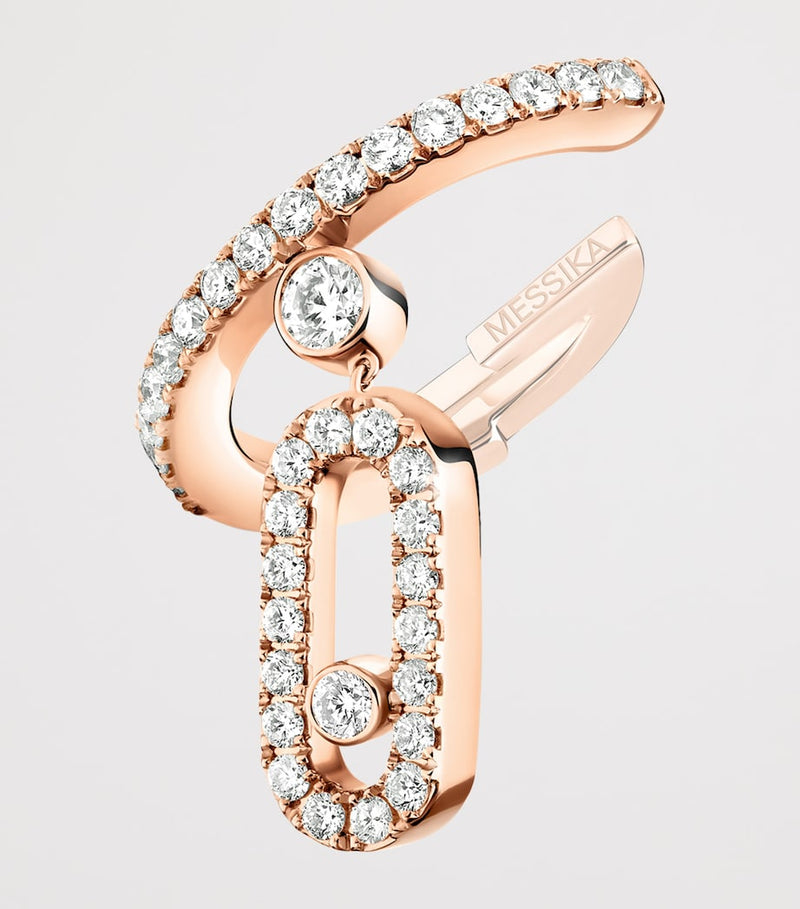 Messika Move Uno rose gold diamond ear cuff 0.24ct, UK version