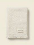 GUCCI cream glittery monogram scarf in silk wool, UK version