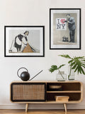 Brookpace Lascelles Banksy graffiti framed wall art 21x17 inches, UK version