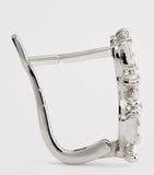 Suzanne Kalan white gold diamond cluster huggie earrings, UK version