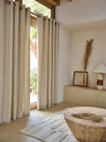 French Connection Zulu textured stripe eyelet curtain, imported from the UK
