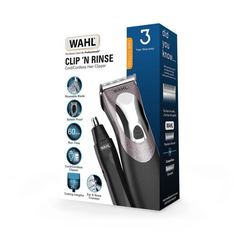 Wahl Clip N Rinse clipper and trimmer kit - British product