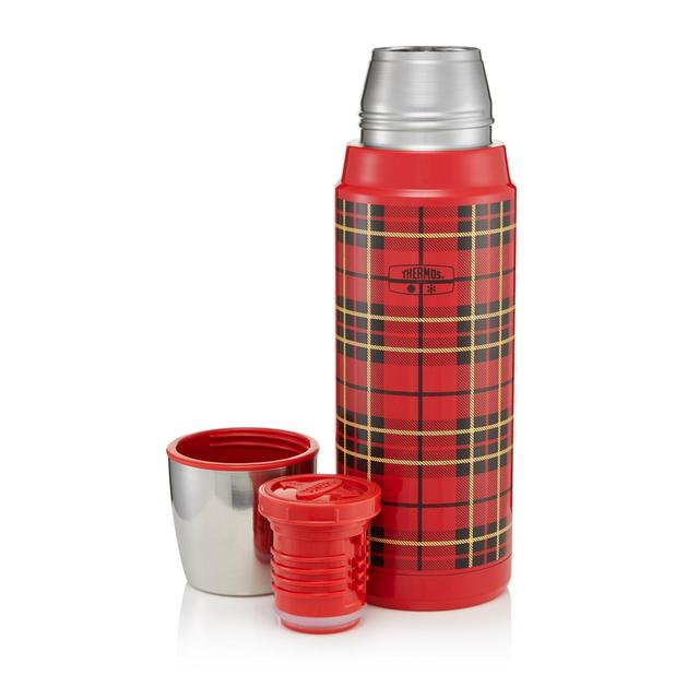 Thermos Retro Flask 470ml - Tartan Red GOODS M&S
