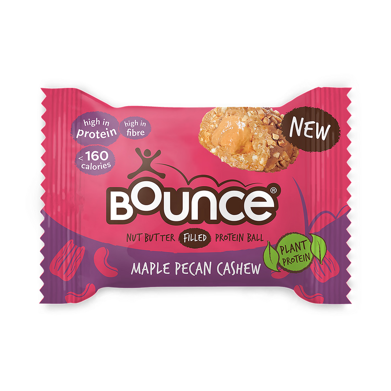 Bounce Cashew Butter Filled Maple & Pecan Plant Protein Ball 12x 35g