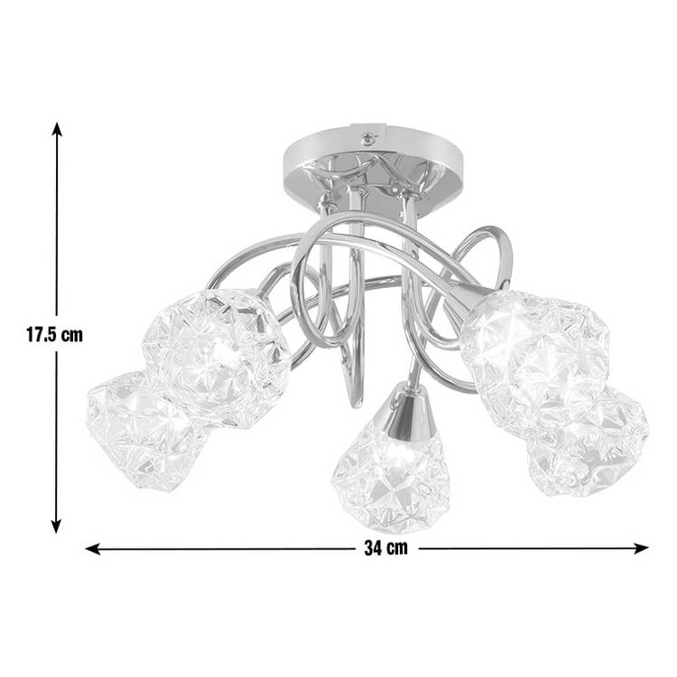 Argos Home Dico 5 light ceiling light faceted glass - British product