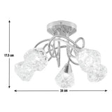 Argos Home Dico 5 light ceiling light faceted glass - British product