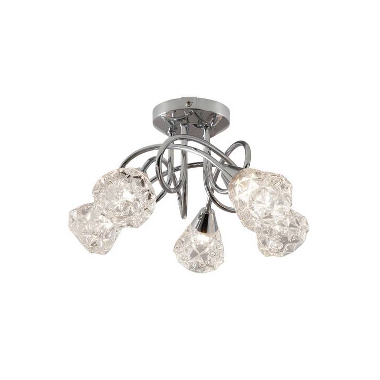 Argos Home Dico 5 light ceiling light faceted glass - British product