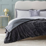 Argos Habitat Faux Fur Textured Throw Charcoal 150x200cm- Buy online at McGrocer