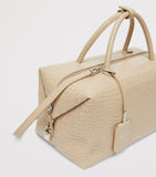 Max Mara large croc-embossed leather Boston bag (British brand)