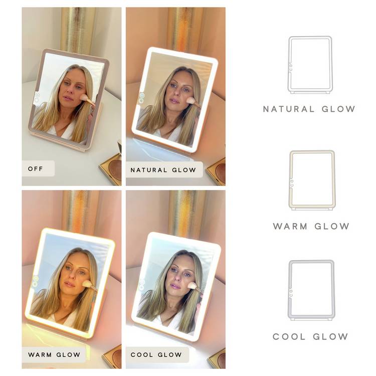 Sensse Glow Up LED flip top marble mirror - British product