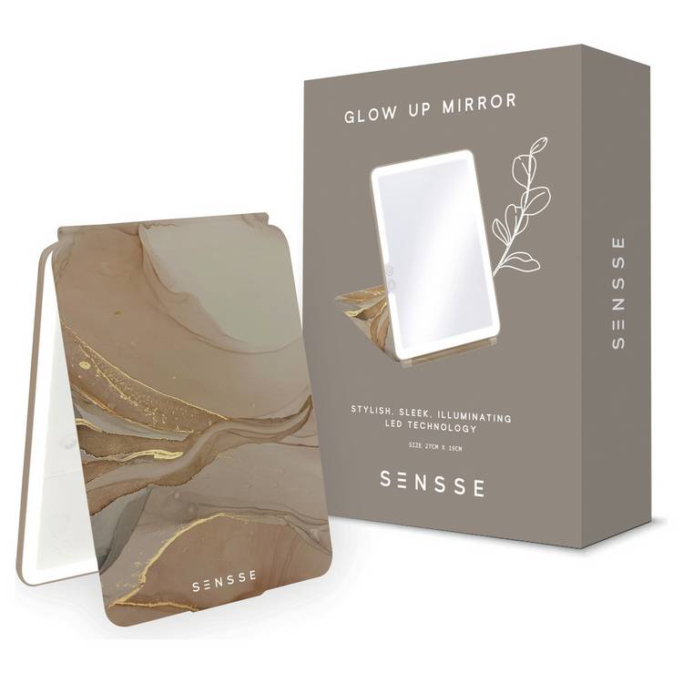 Sensse Glow Up LED flip top marble mirror - British product