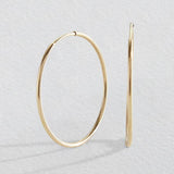 Revere 9ct yellow gold hoop earrings 25mm, UK version