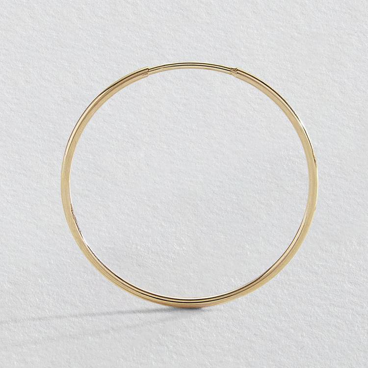 Revere 9ct yellow gold hoop earrings 25mm, UK version