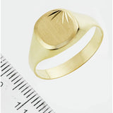 Revere 9ct gold plain signet ring size S (British brand)