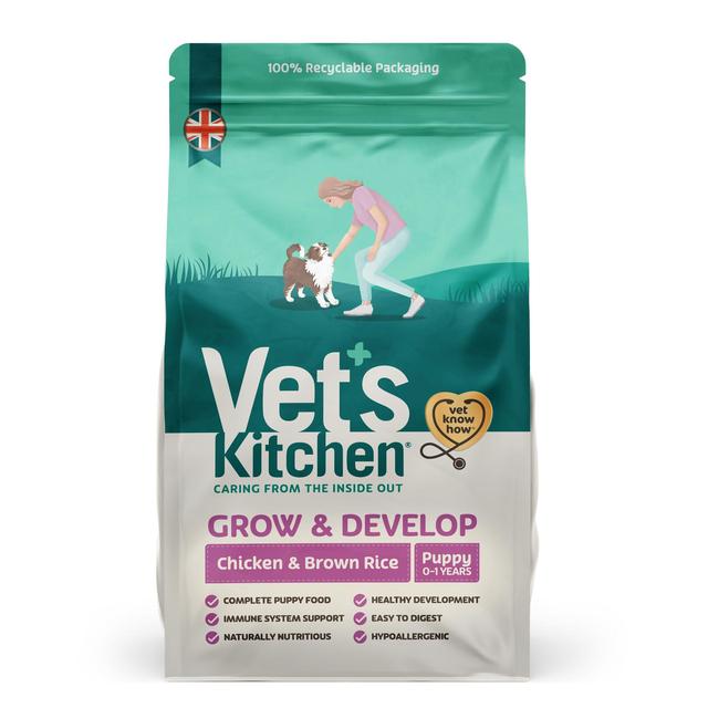 Vet's Kitchen Grow & Develop Puppy Dry Dog Food Chicken & Brown Rice 7.5kg GOODS M&S