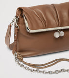 Weekend Max Mara Pasticcino ram leather clutch bag, imported from the UK
