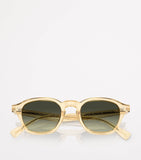Oliver Peoples square Eyles sunglasses with mirrored lenses, imported from the UK