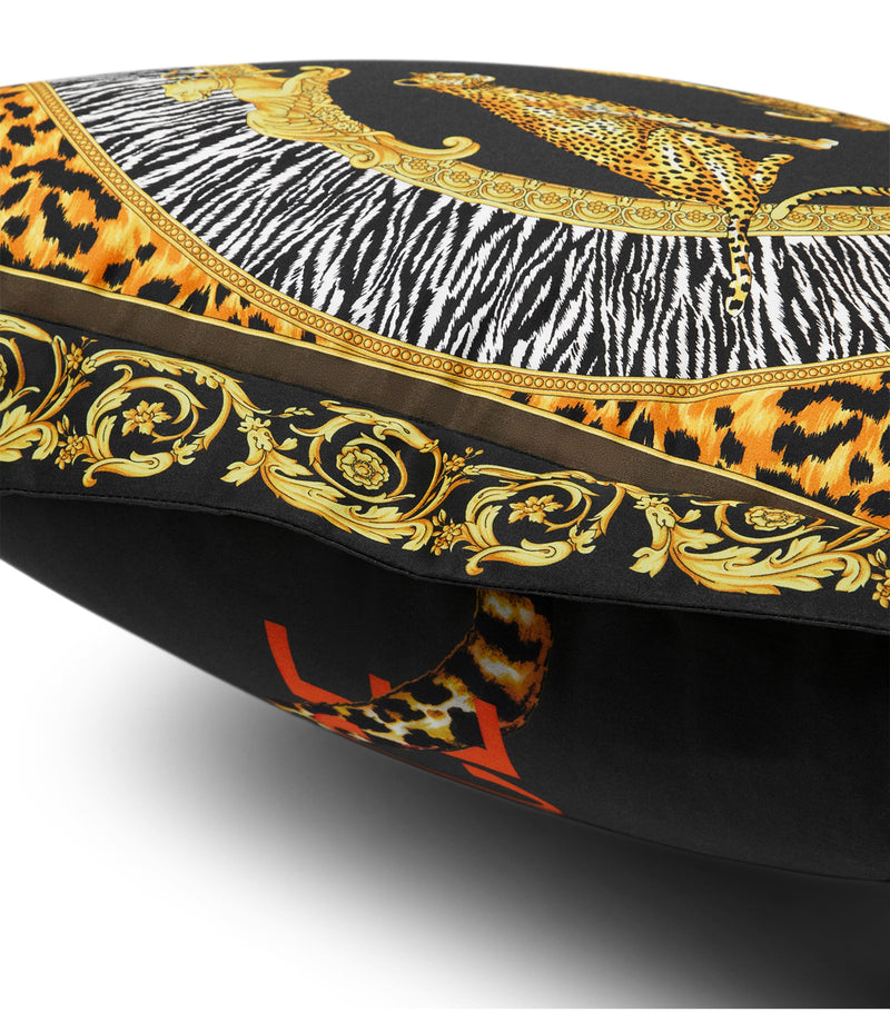 Versace Cotton-Satin Wild Cats cushion 60cm x 60cm (British brand)