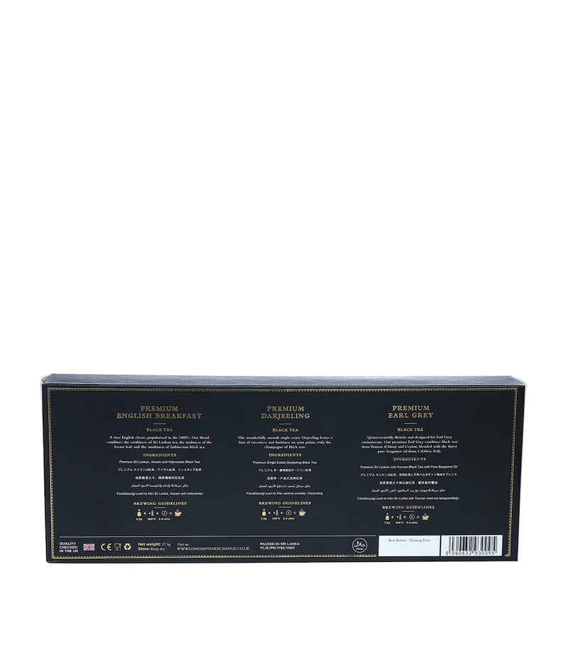 London Tea Exchange Classic Collection tea bags including English Breakfast, Earl Grey, and Darjeeling - 15 tea bags, UK version