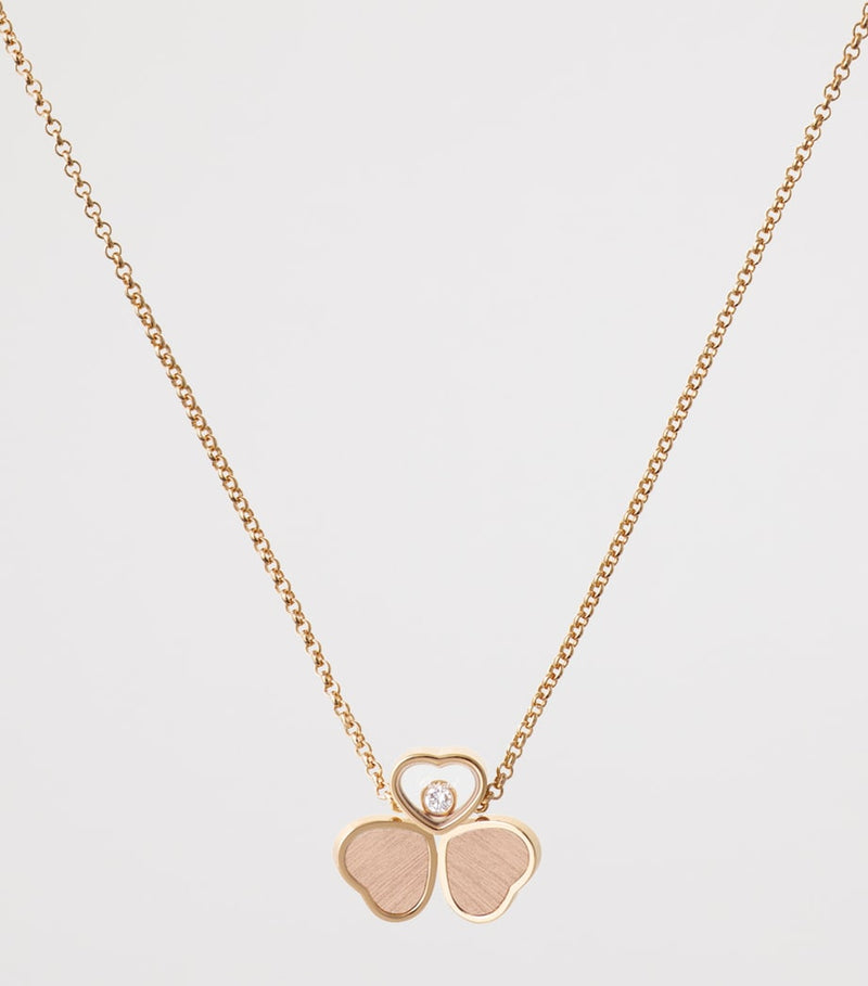 Chopard Happy Hearts rose gold diamond necklace, UK version