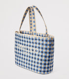 Jimmy Choo raffia gingham tote bag, UK version