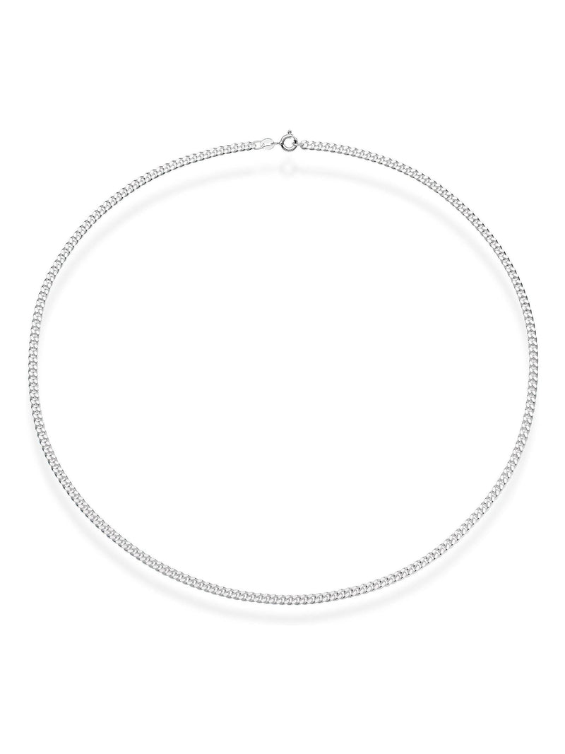 Sterling silver curb chain necklace 50cm (British brand)