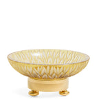 ZODIAC crystal amber soap dish with gold plating, UK version
