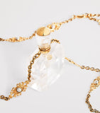 Chloé Victorian Pendant Necklace with gold-tone chain and pearlised beads - British product