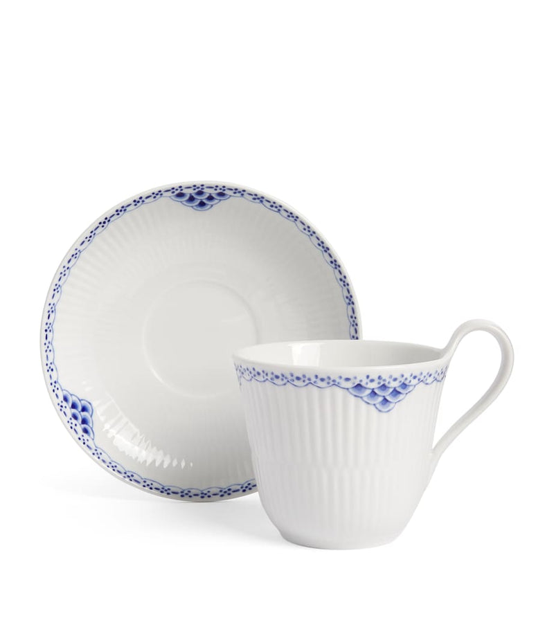 Royal Copenhagen Princess teacup and saucer set 250ml, imported from the UK
