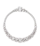 Harrods SHAY White Gold and Diamond Gradual Pavé Link Bracelet- Buy online at McGrocer