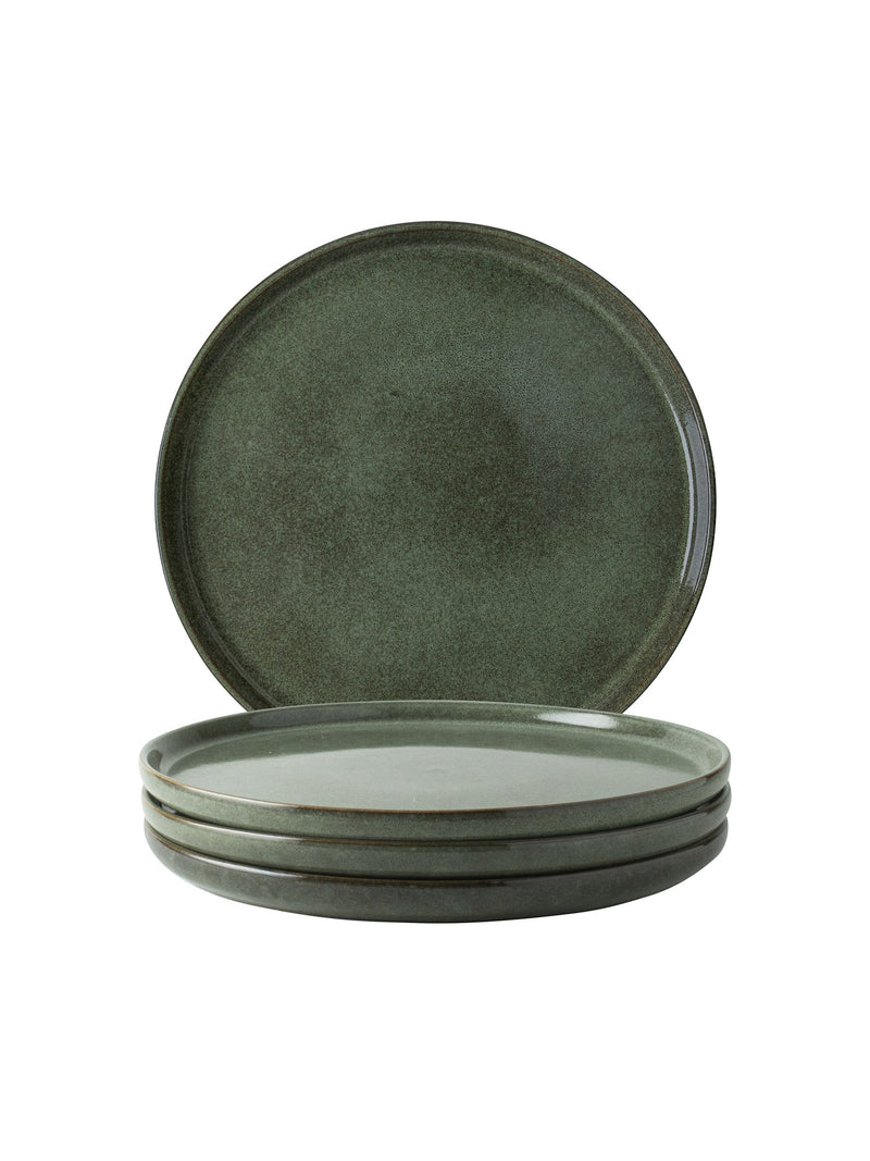 Dutch Rose Set of 4 Green Serenity Plates 27cm