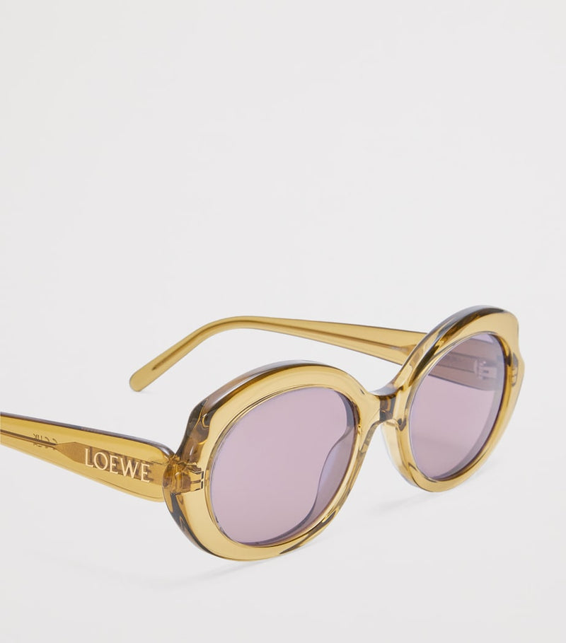 LOEWE acetate mini oval slim sunglasses, imported from the UK