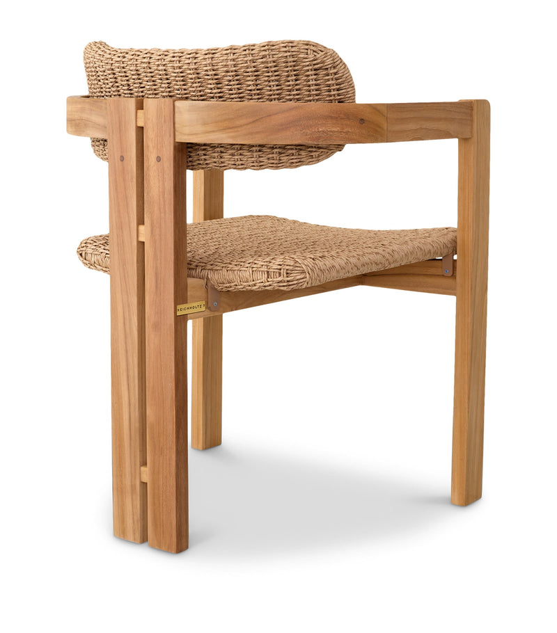 Eichholtz Teak Donato outdoor dining chair in Grade A teak (British brand)
