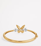 Yeprem yellow gold and diamond butterfly bangle (British brand)