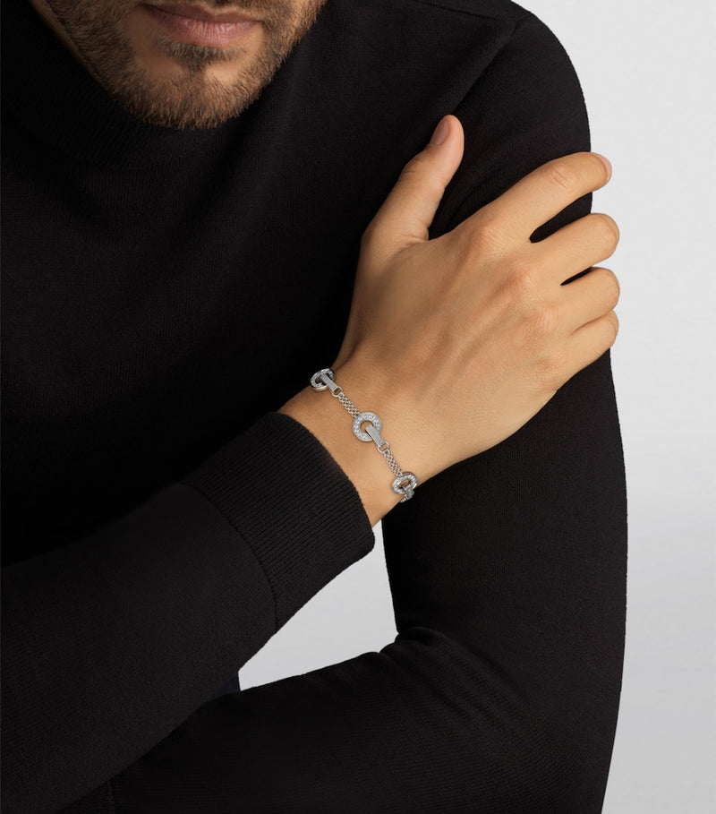 Bvlgari 18kt white gold diamond bracelet - (British brand)