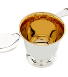 Carrs sterling silver egg cup and spoon set - British product