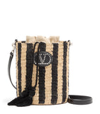 Valentino Garavani small raffia bucket bag (British brand)