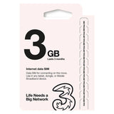 Argos Three 3GB Pay As You Go Data SIM Card- Buy online at McGrocer