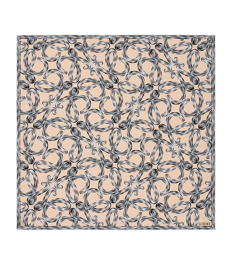 LOEWE Paula's Ibiza silk Anagram scarf 132cm (British brand)