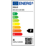 Eglo Lasana LED ceiling light chrome finish, UK version