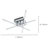 Eglo Lasana LED ceiling light chrome finish, UK version