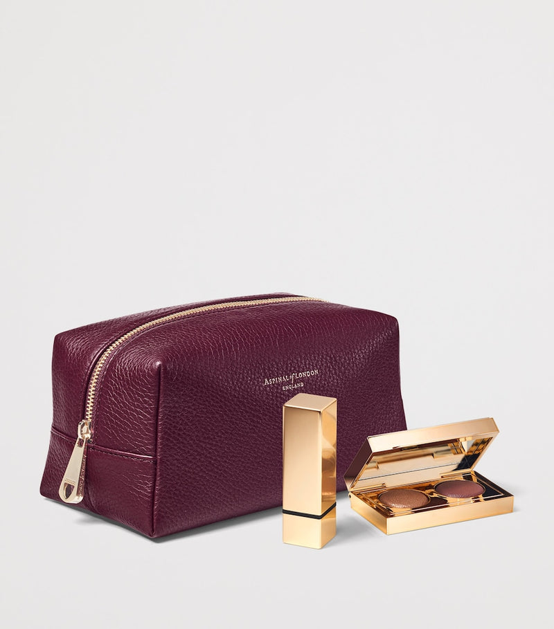 Aspinal of London medium leather cosmetic case, imported from the UK