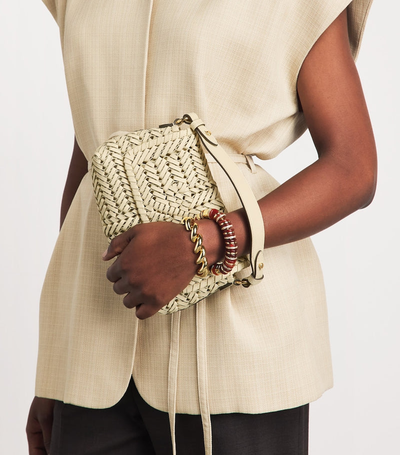 Anya Hindmarch woven leather Neeson cross-body bag, imported from the UK