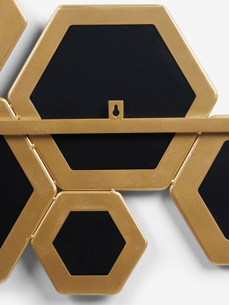 Gold honeycomb decorative wall mirror 152cm x 55.5cm, UK version
