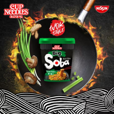 Nissin chilli instant wok style noodles pot 115g, imported from the UK