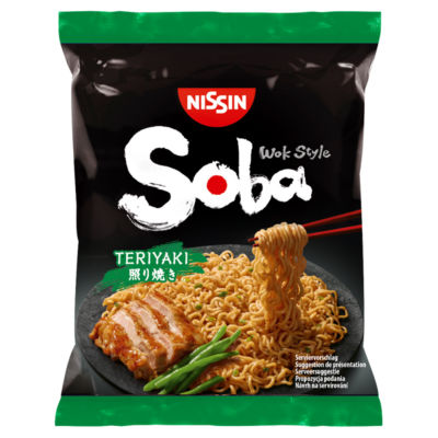 Nissin soba teriyaki instant noodles 110g, imported from the UK