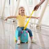 Trunki Una Unicorn ride-on suitcase turquoise, UK version