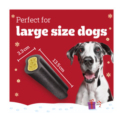 Pedigree Christmas Jumbone large dog treat with turkey flavour 180g, UK version