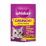 ASDA Whiskas Crunch Tasty Topping Adult Cat Treat Biscuits 100g- Buy online at McGrocer