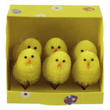 Yellow Chicks Easter Decorations 6 per pack